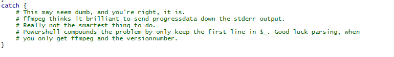 One of my trademark snarky comments in one of my PowerShell scripts.