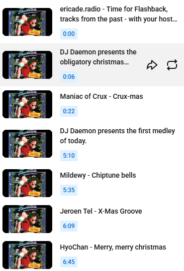 YouTube's chapter selector.
